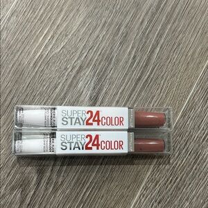 2X Maybelline SuperStay 24 Color Longwear Liquid Lipstick #145 constant cocoa